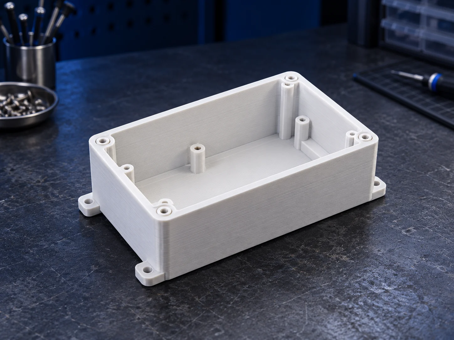 Manufactured parts in a workshop